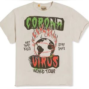Gallery Dept. Corona Virus World Tour Double Sided Graphic T-Shirt Men’s Large